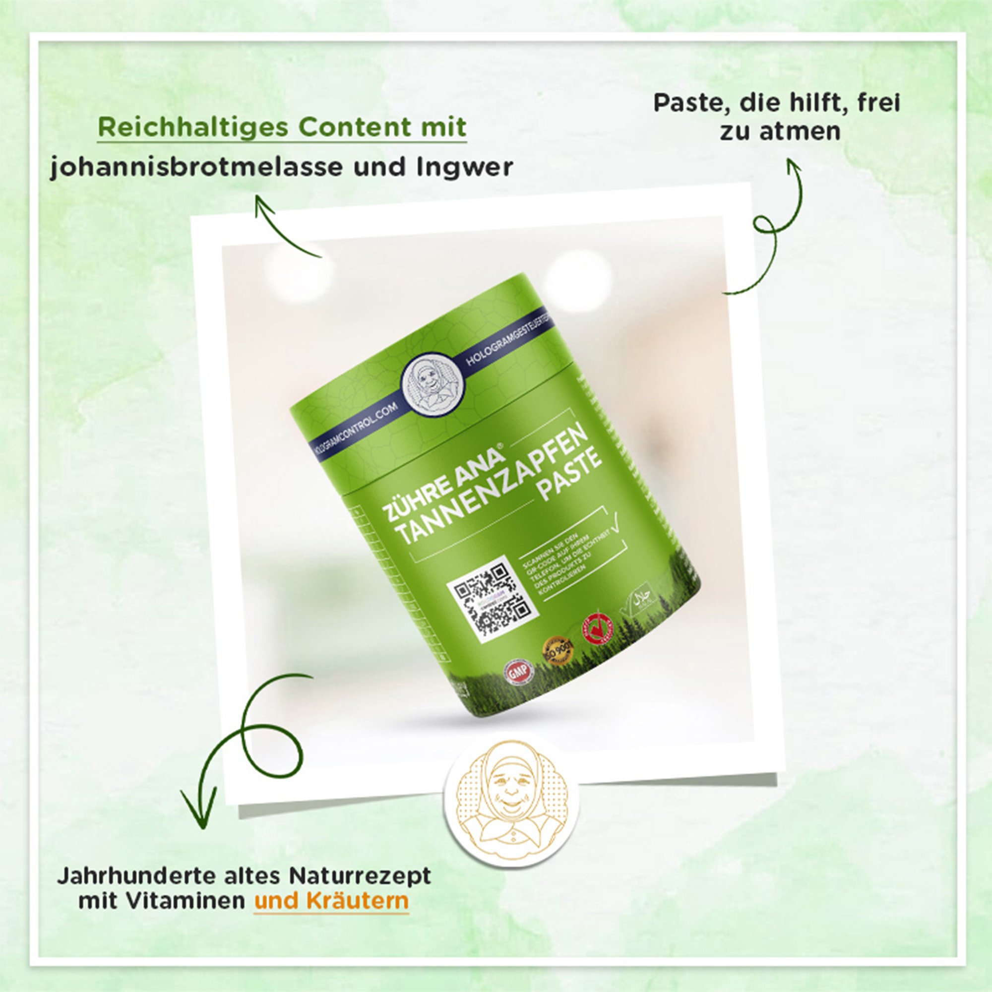 Zühre Ana Tannenzapfenpaste–Natürliche Atemunterstützung mit Vitaminen - Görsel 3