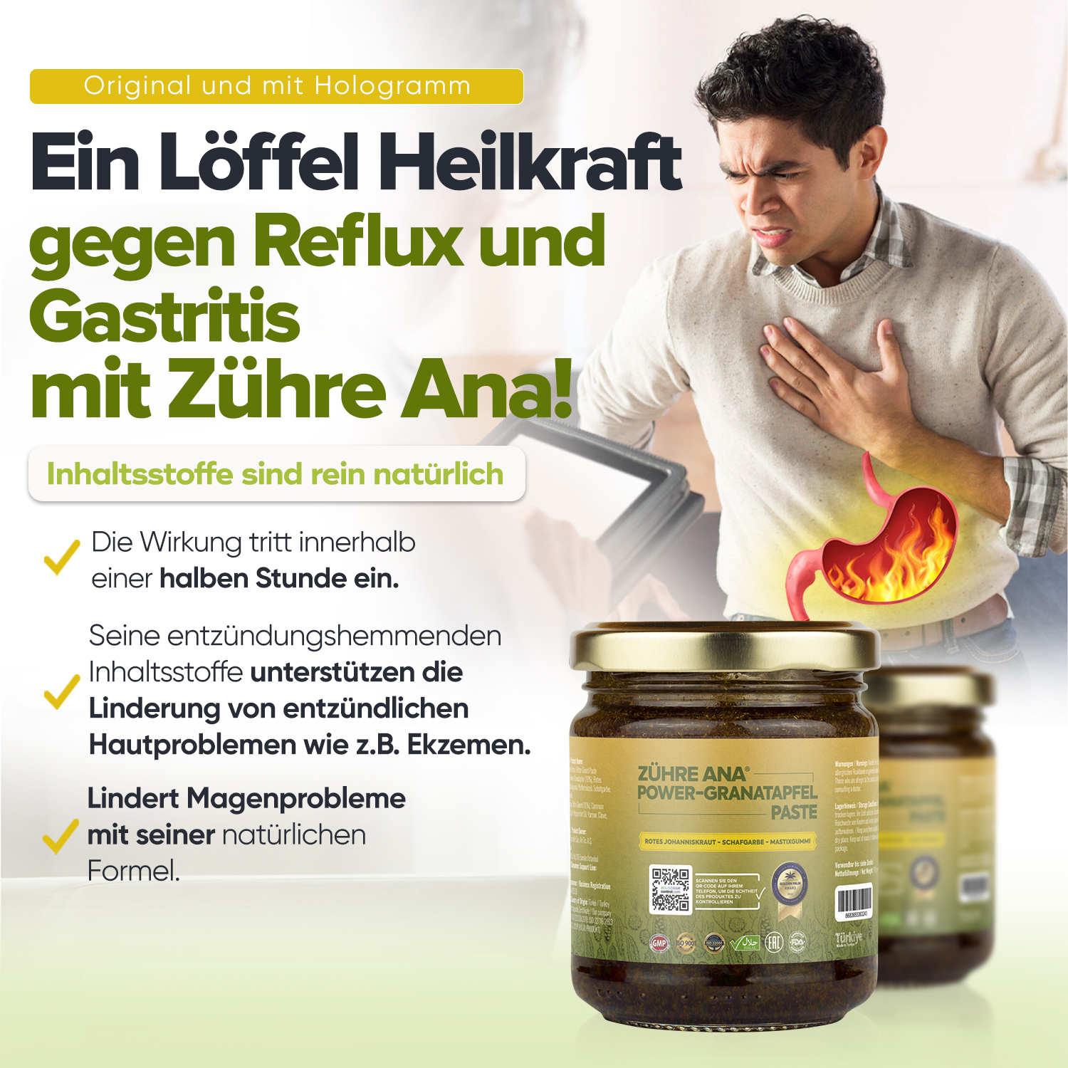 Zühre Ana Power-Granatapfel-Paste Natürliche Hilfe bei Magenproblemen - Görsel 2