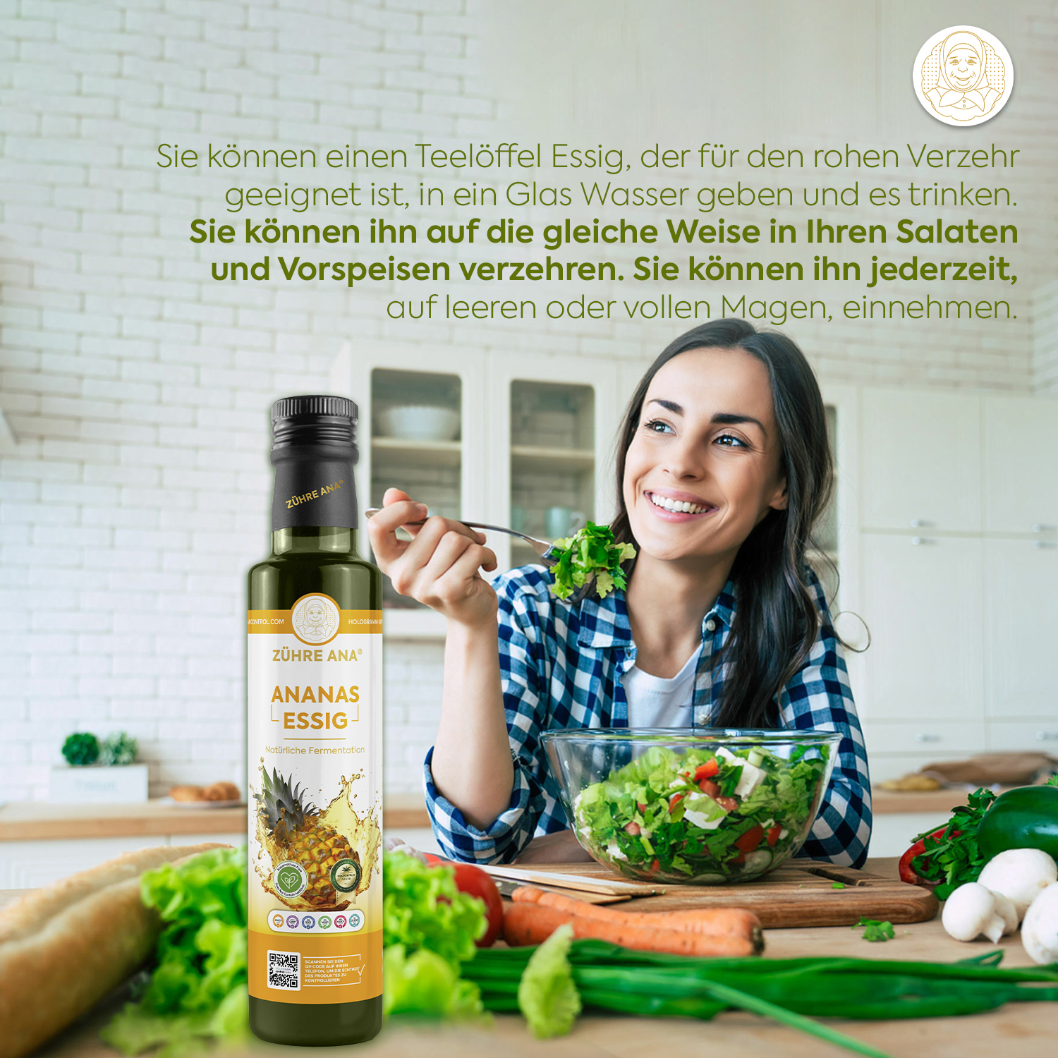 Zühre Ana Ananasessig – natürlich fermentiert, 500 ml – vegan - Görsel 3