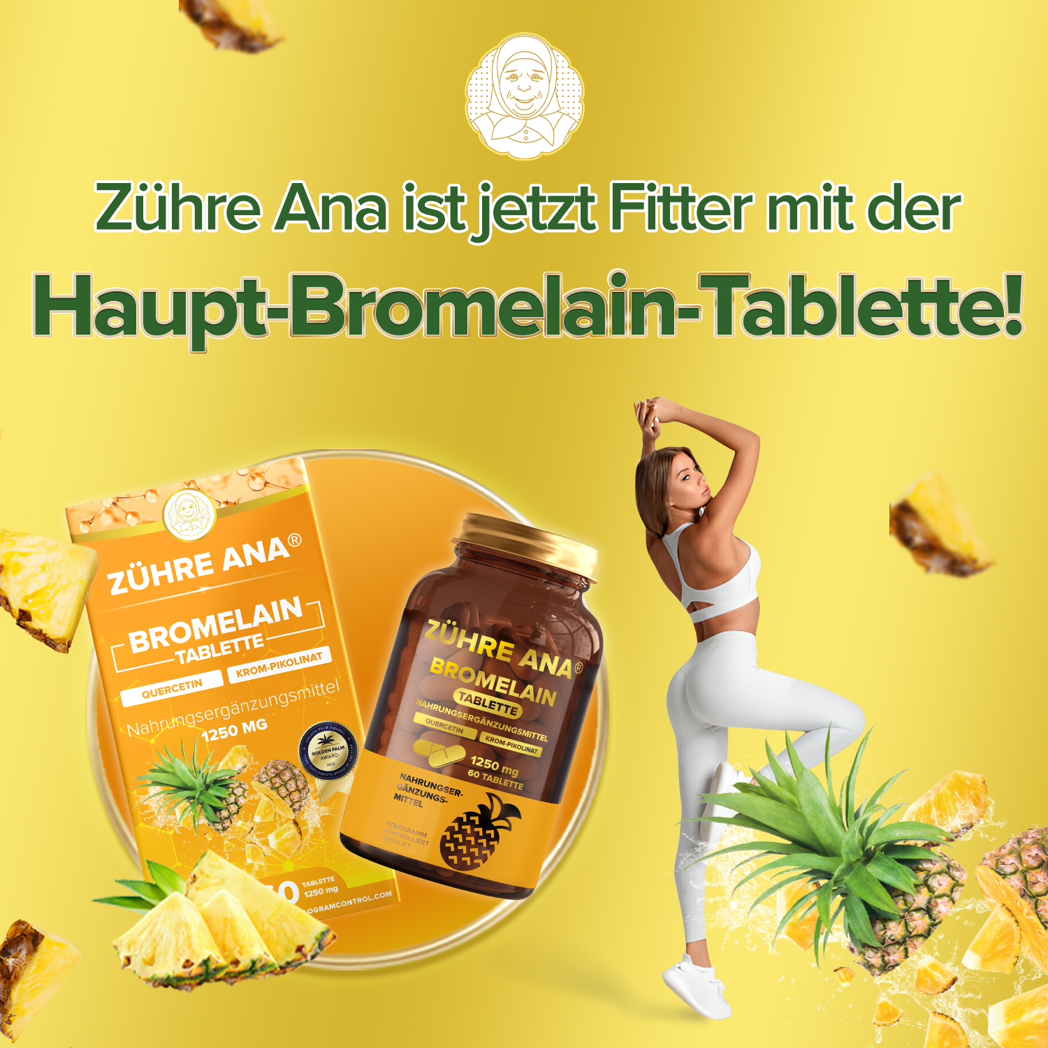 Zühre Ana Bromelain-Kapseln – 1250 mg, 60 Kapseln natürlicher Ananasextrakt - Görsel 4
