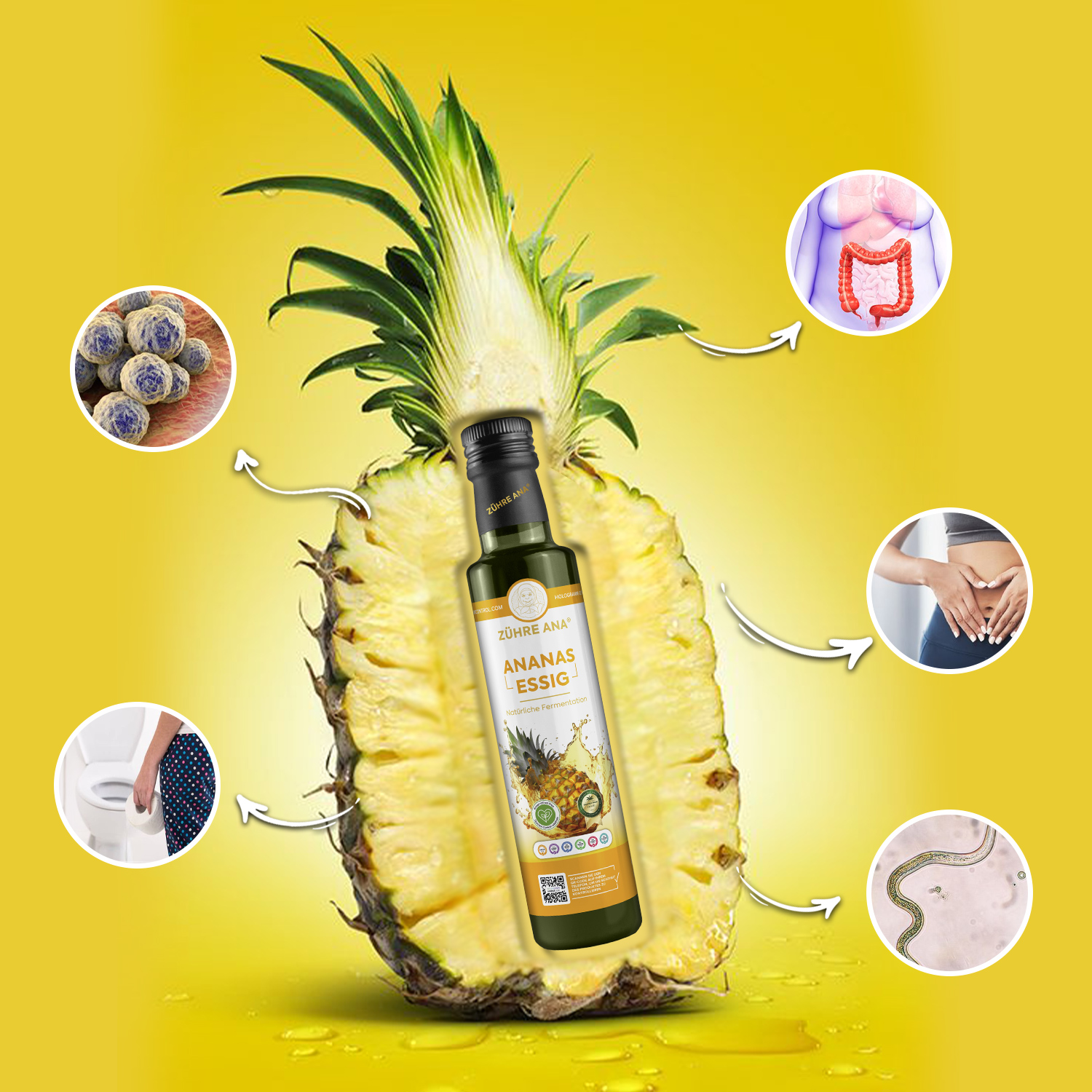 Zühre Ana Ananasessig – natürlich fermentiert, 500 ml – vegan - Görsel 4