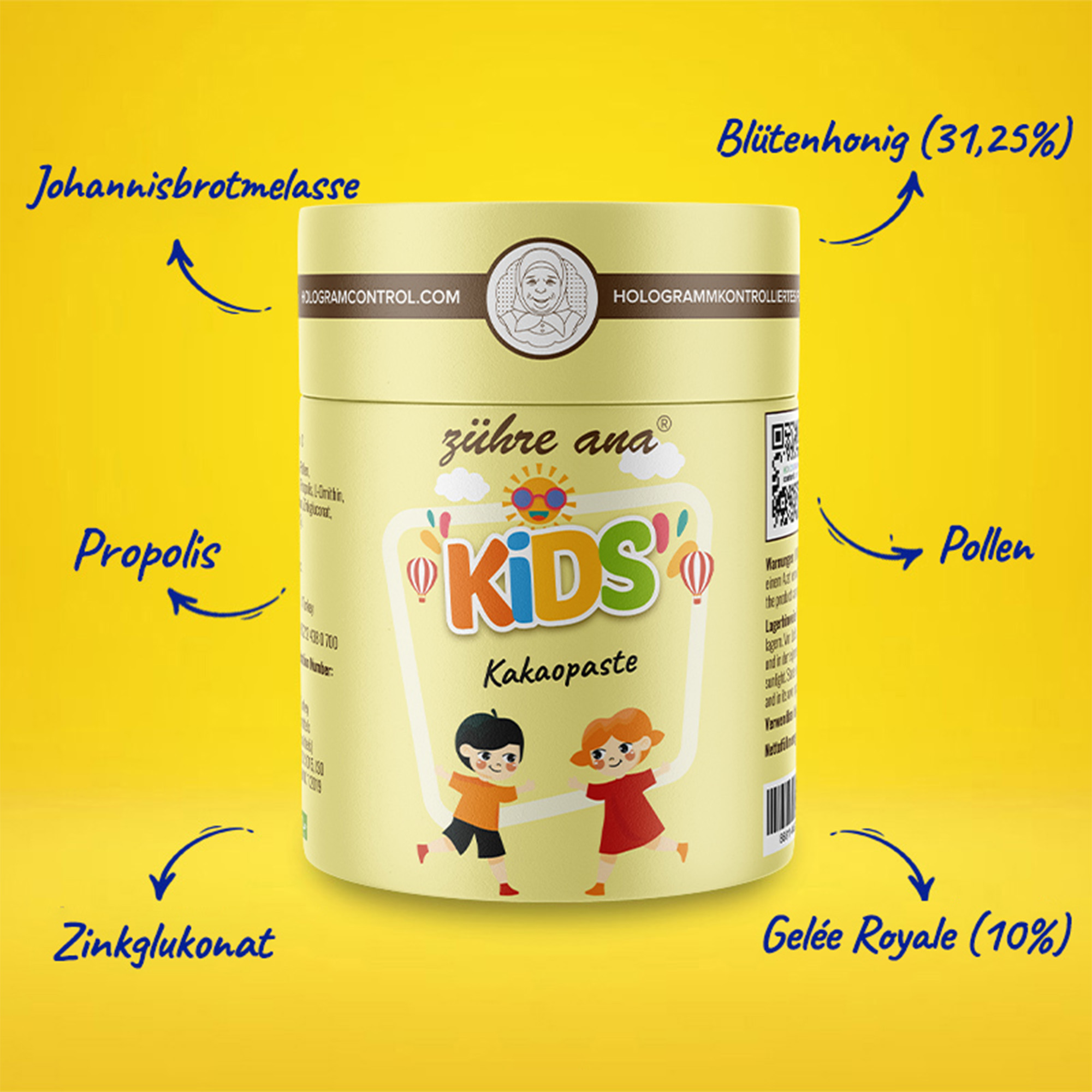 Zühre Ana Kinder Kakao Paste-Immunsystem, Multivitamin - Görsel 4