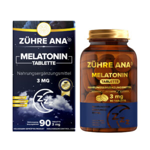 Zühre Ana Melatonin Tablette – hochdosiert 90 Tabletten – 100 % vegan