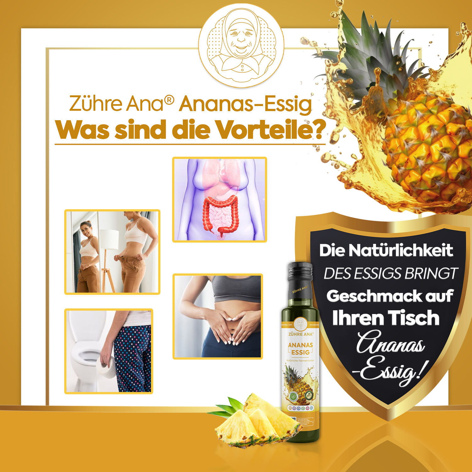 Zühre Ana Ananasessig – natürlich fermentiert, 500 ml – vegan - Görsel 5