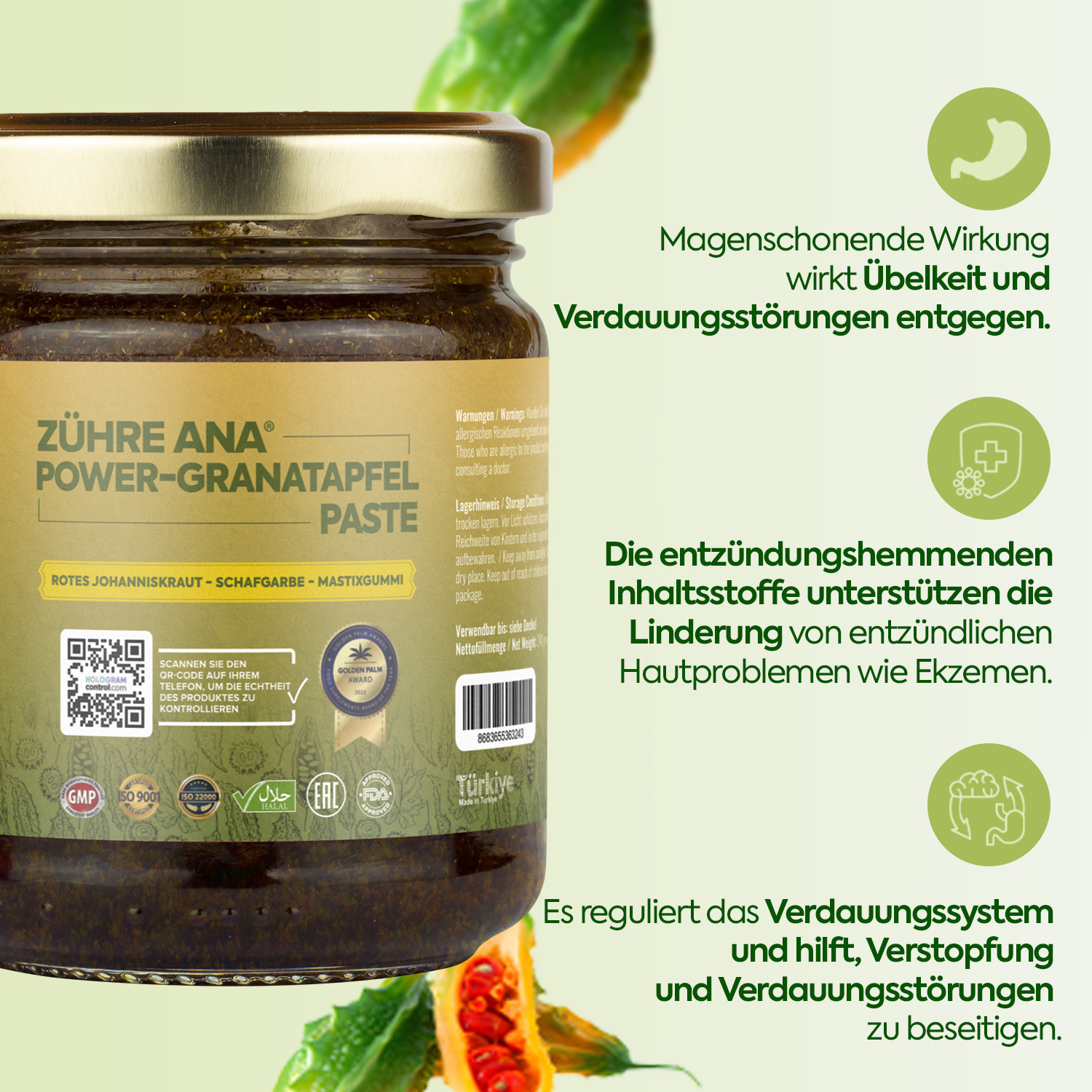 Zühre Ana Power-Granatapfel-Paste Natürliche Hilfe bei Magenproblemen - Görsel 5