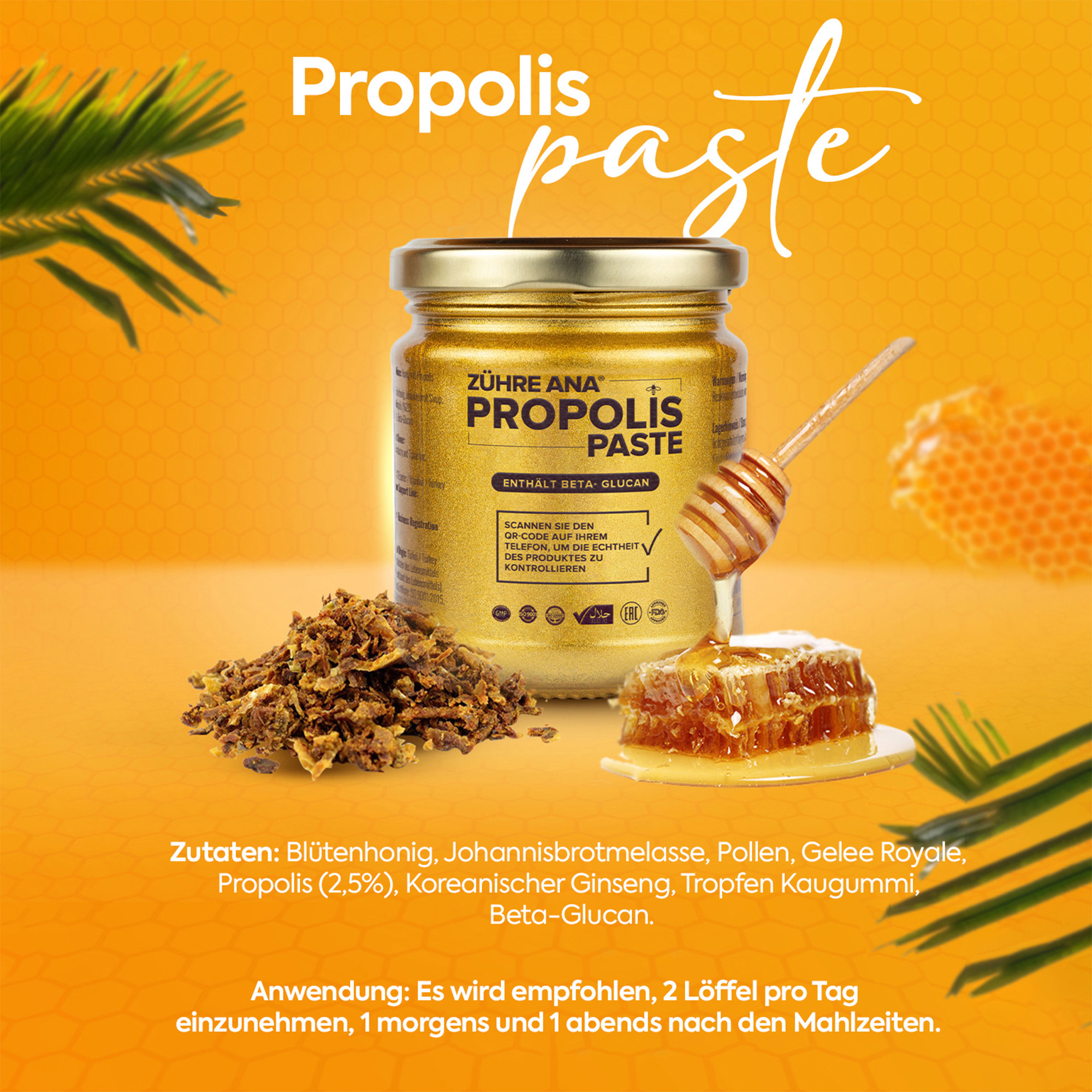 Zühre Ana Propolispaste. 100 % natürlich! Gelée Royale - Görsel 6