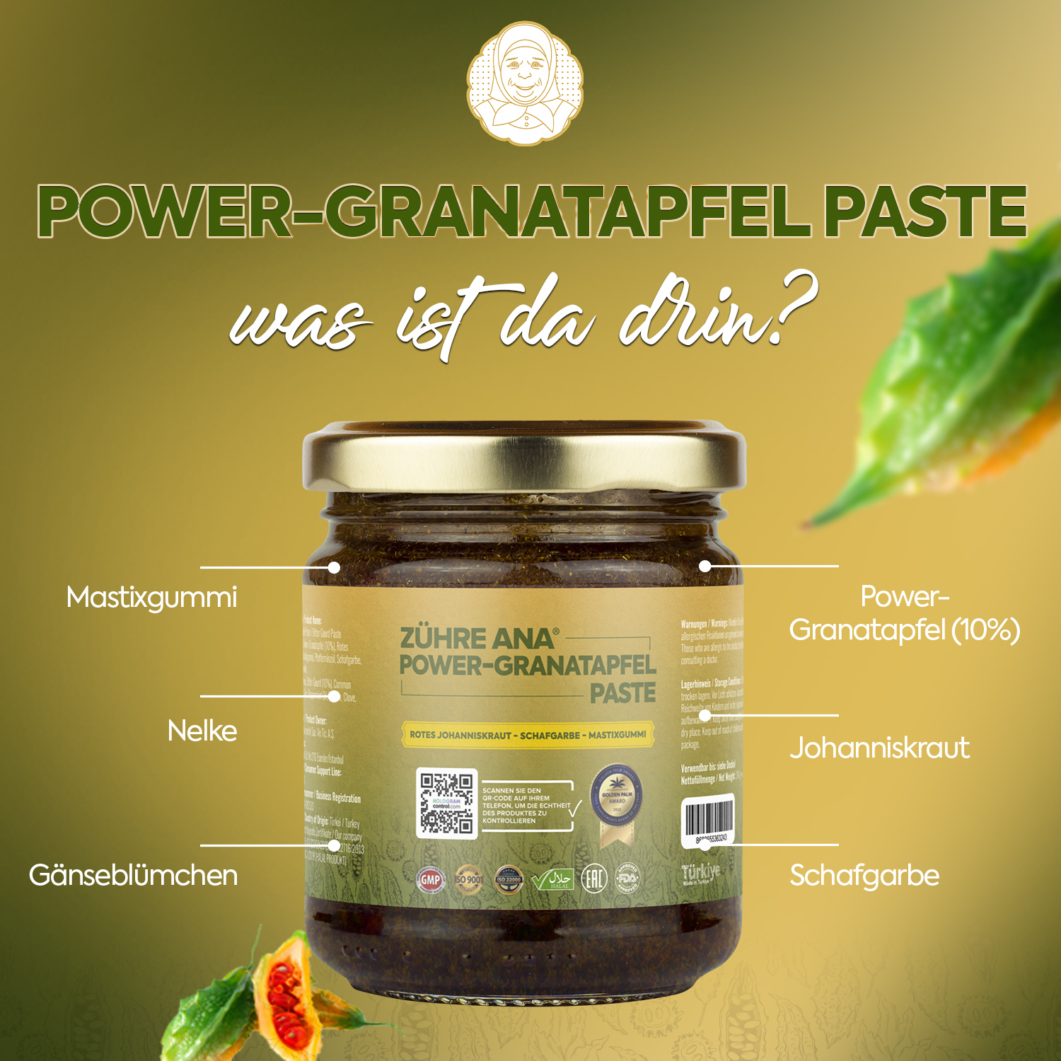Zühre Ana Power-Granatapfel-Paste Natürliche Hilfe bei Magenproblemen - Görsel 6