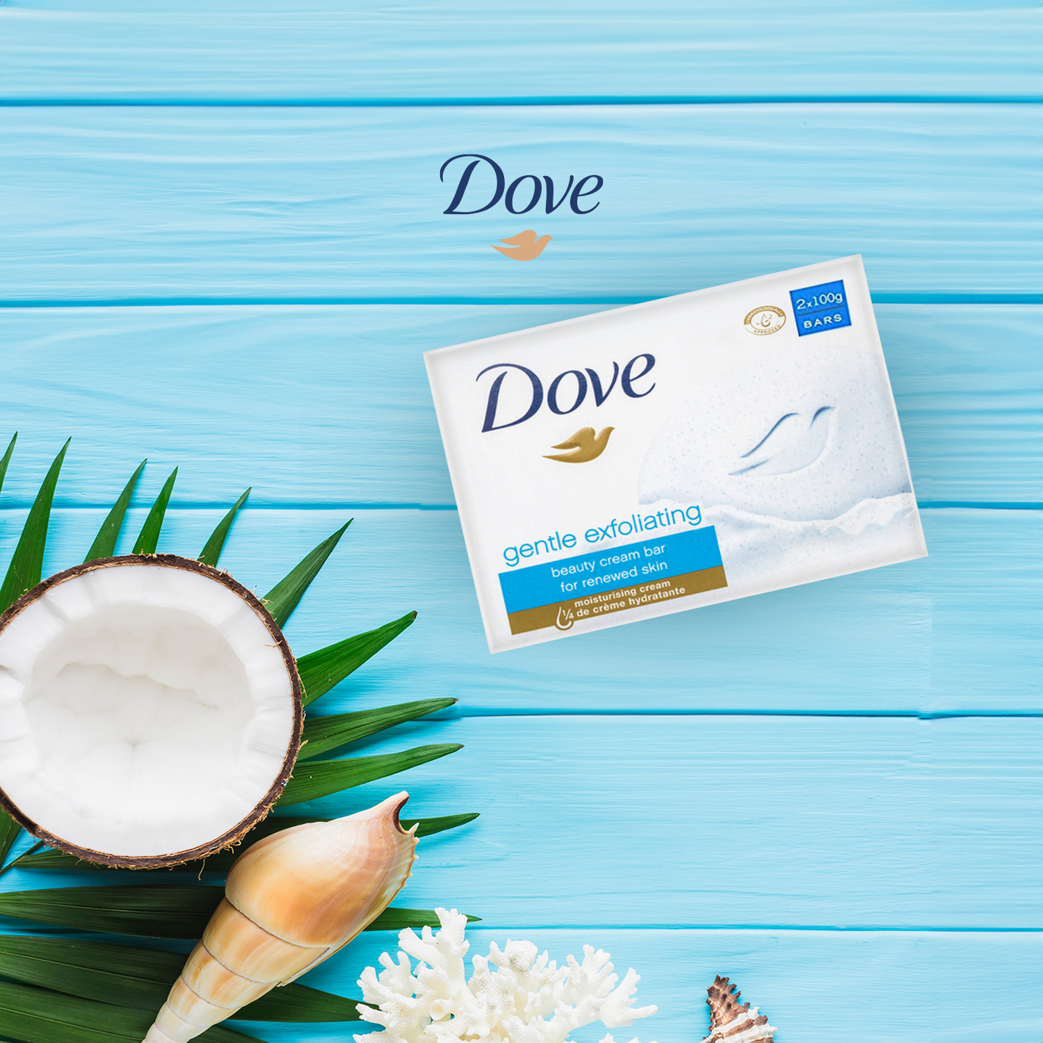 Dove Seife Gentle Peeling Soap Bar,weichmachend, feuchtigkeitsspendende Seife