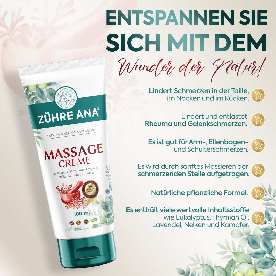 Zühre Ana Massagecreme 100 ml – Natürliche Formel bei Gelenk- und Muskelschmerzen - Görsel 2