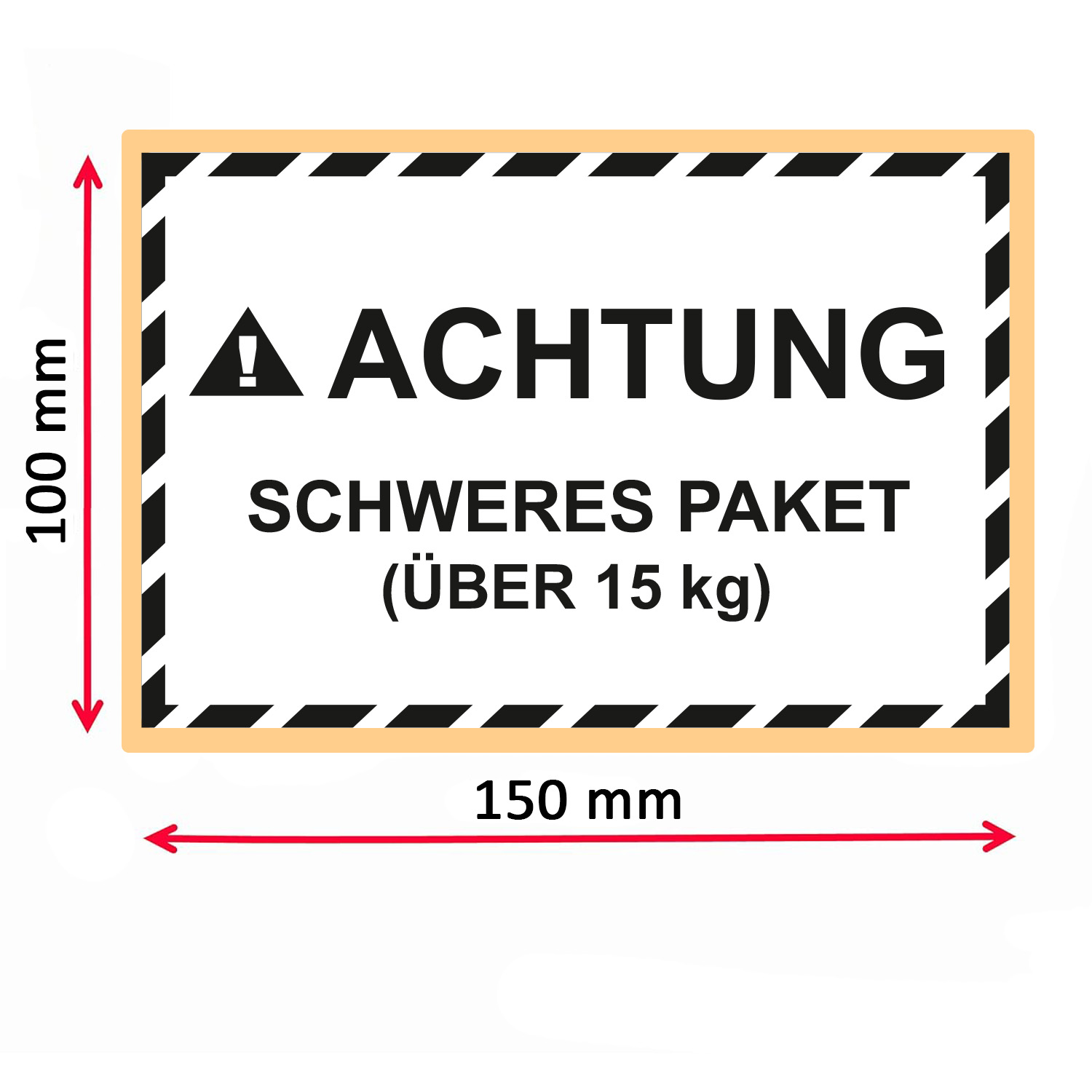 GoodMarkt Schweres Paket Aufkleber | selbstklebende Etiketten 150x100 mm, 50 Etiketten/Rolle - Görsel 2