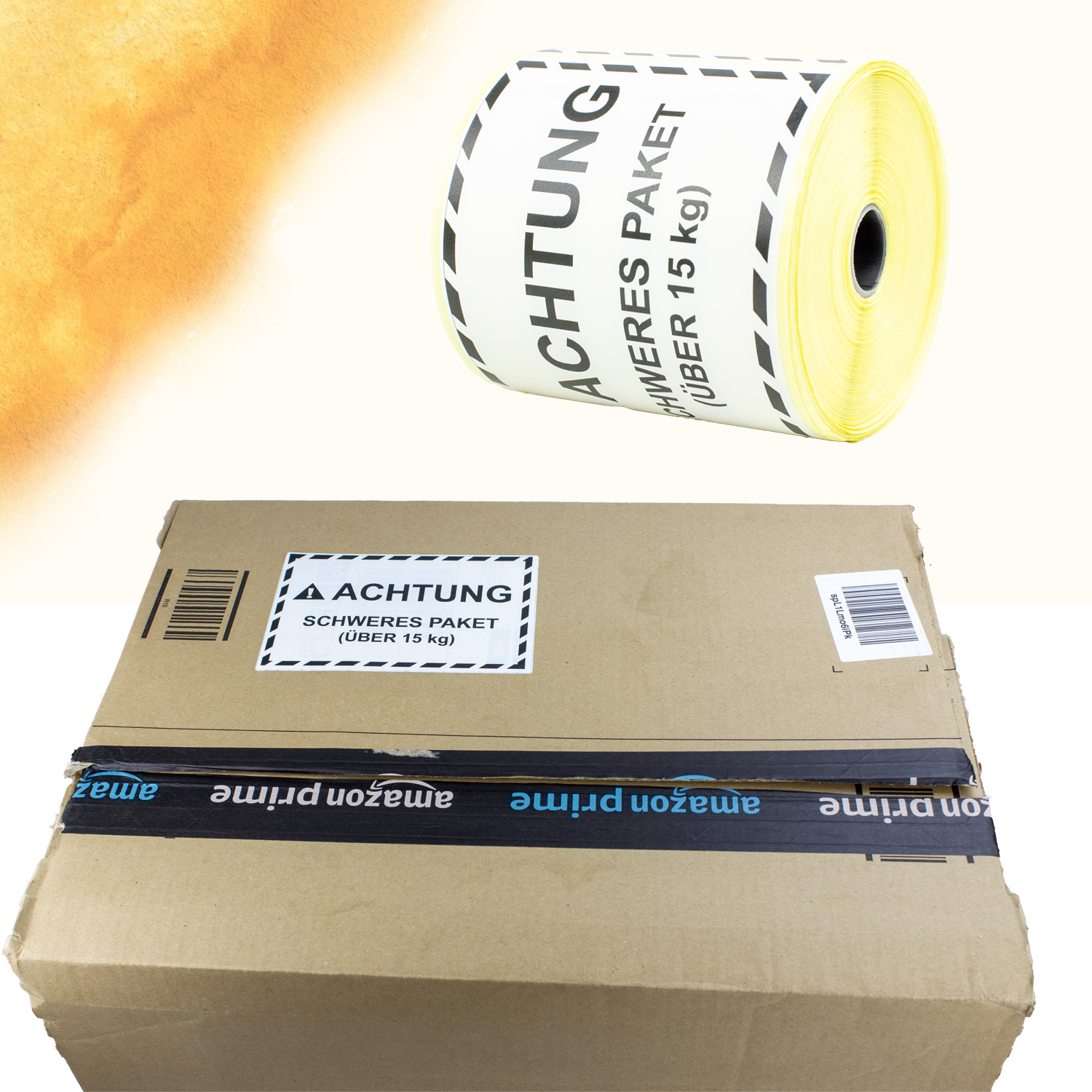 GoodMarkt Schweres Paket Aufkleber | selbstklebende Etiketten 150x100 mm, 50 Etiketten/Rolle - Görsel 3