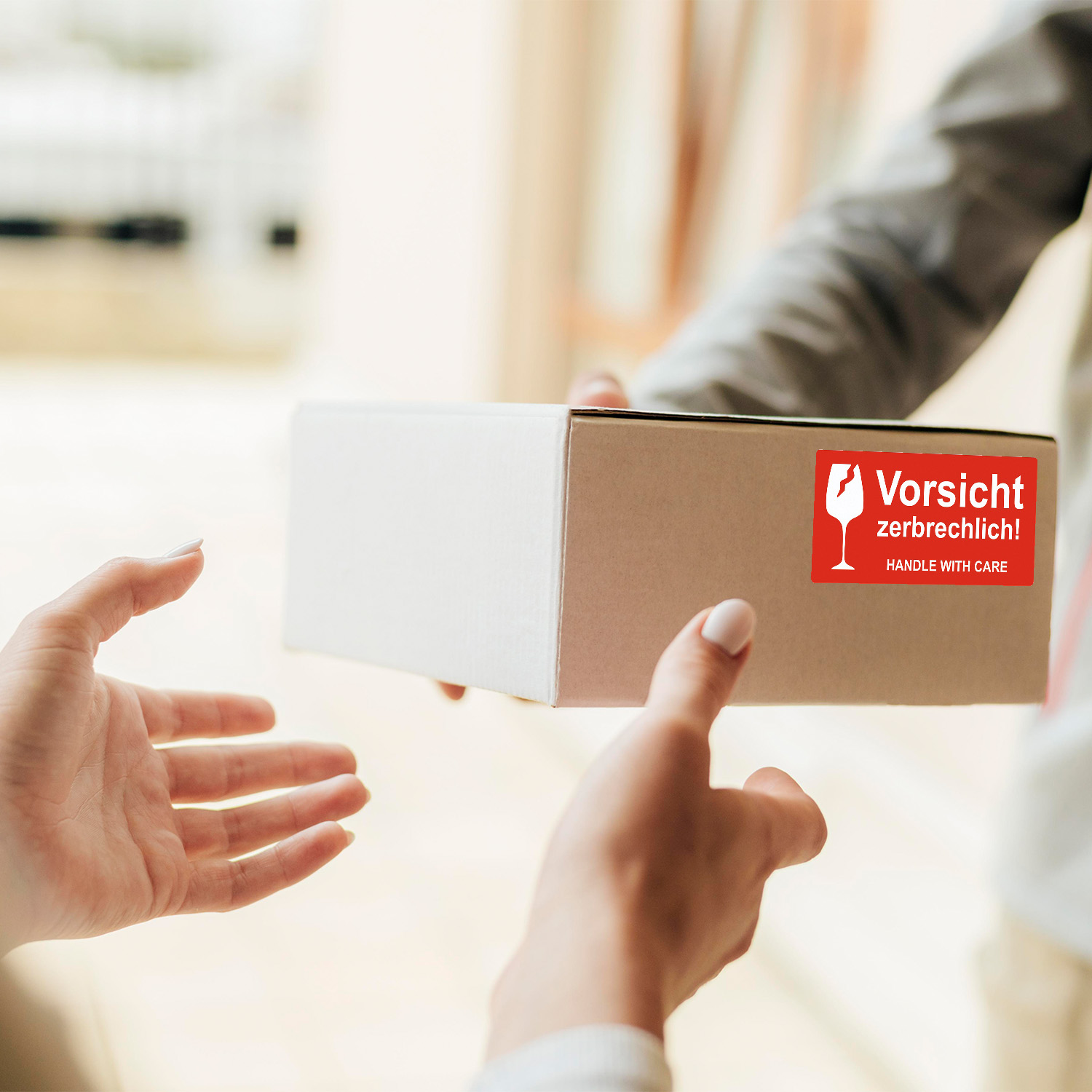GoodMarkt zerbrechliche Warnaufkleber – 102 x 48 mm selbstklebende 250 Etiketten - Görsel 4