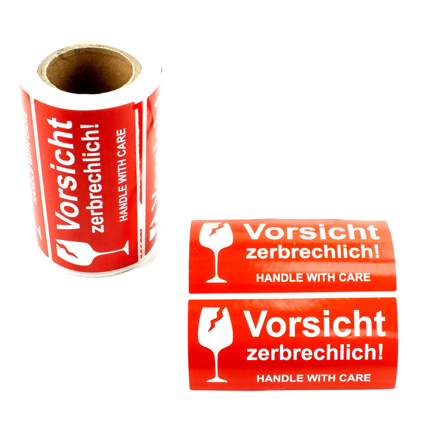 GoodMarkt zerbrechliche Warnaufkleber – 102 x 48 mm selbstklebende 250 Etiketten