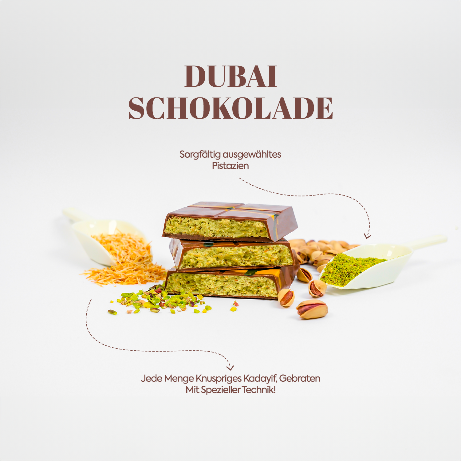 WeNatur dubai schokolade pistazie - 200g pistaziencreme dubai schokolade - Görsel 3