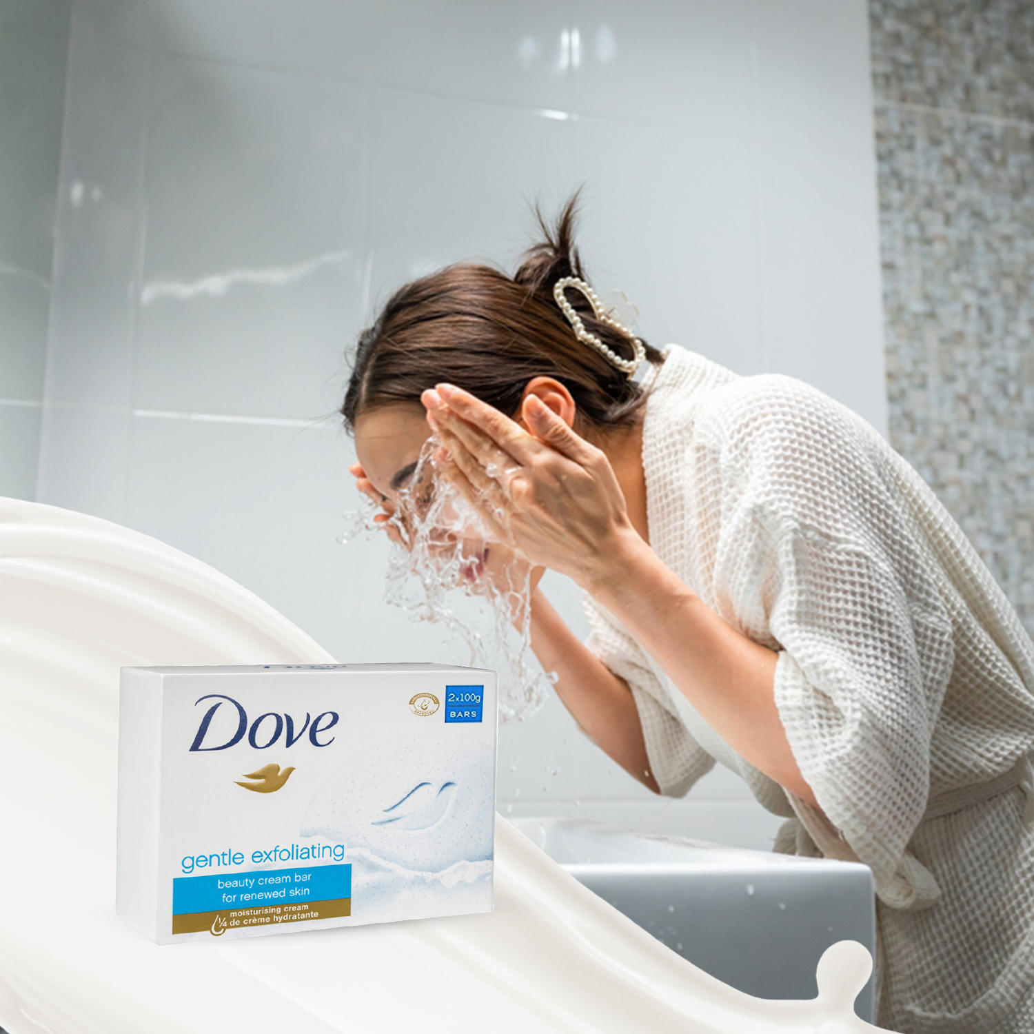 Dove Seife Gentle Peeling Soap Bar,weichmachend, feuchtigkeitsspendende Seife - Görsel 2