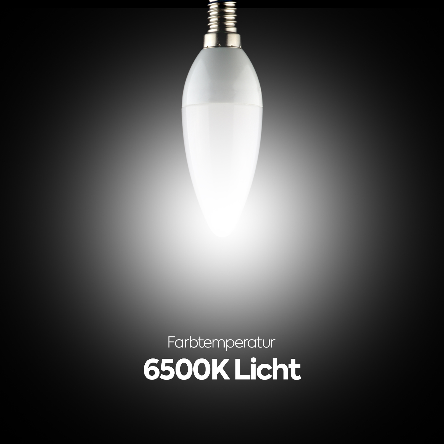 LED-Lampen E14- Kerzenform, kaltweiß (6500K), 630 Lumen, 7W = 40 - Görsel 3