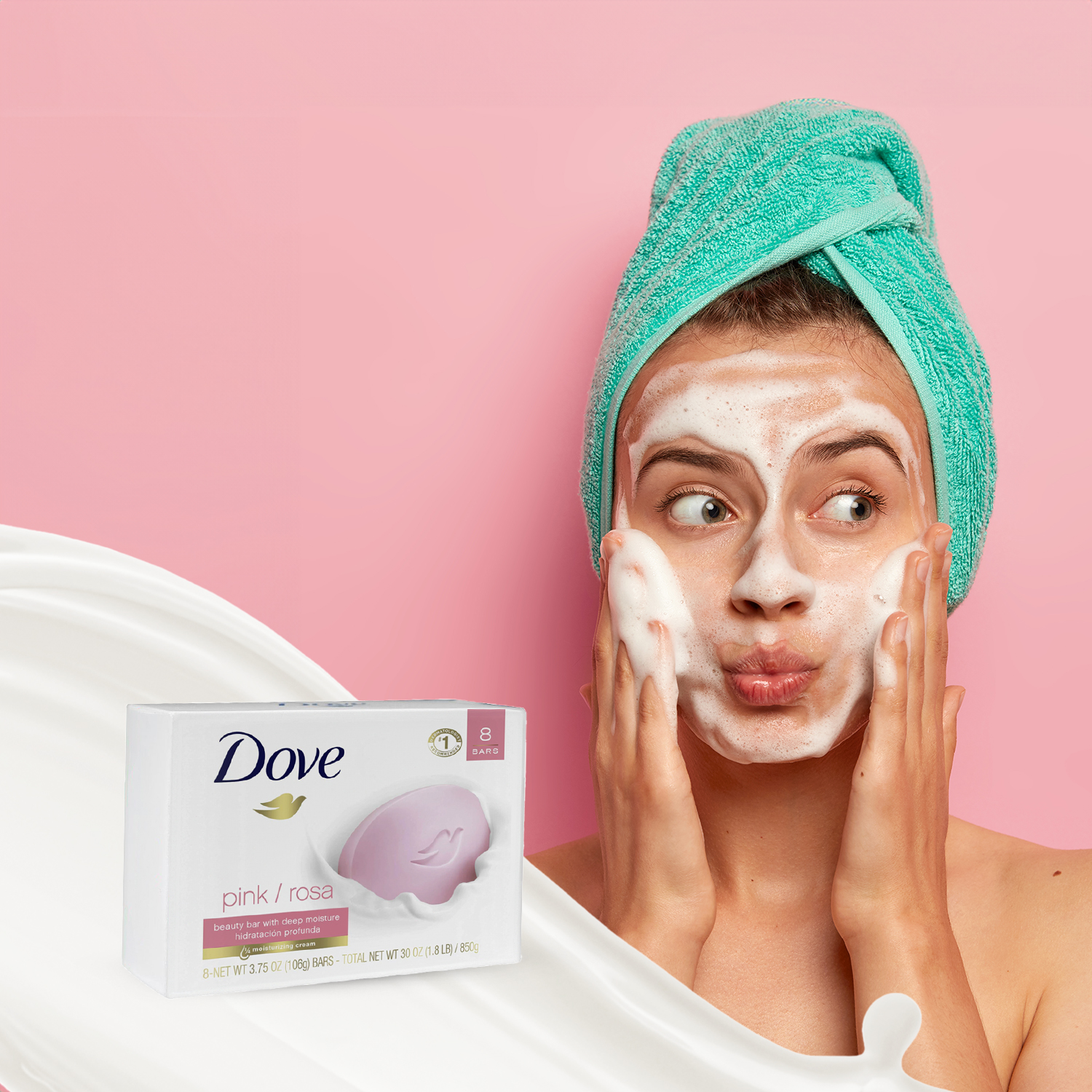 Dove Pink Beauty Creme-Seife - Görsel 7
