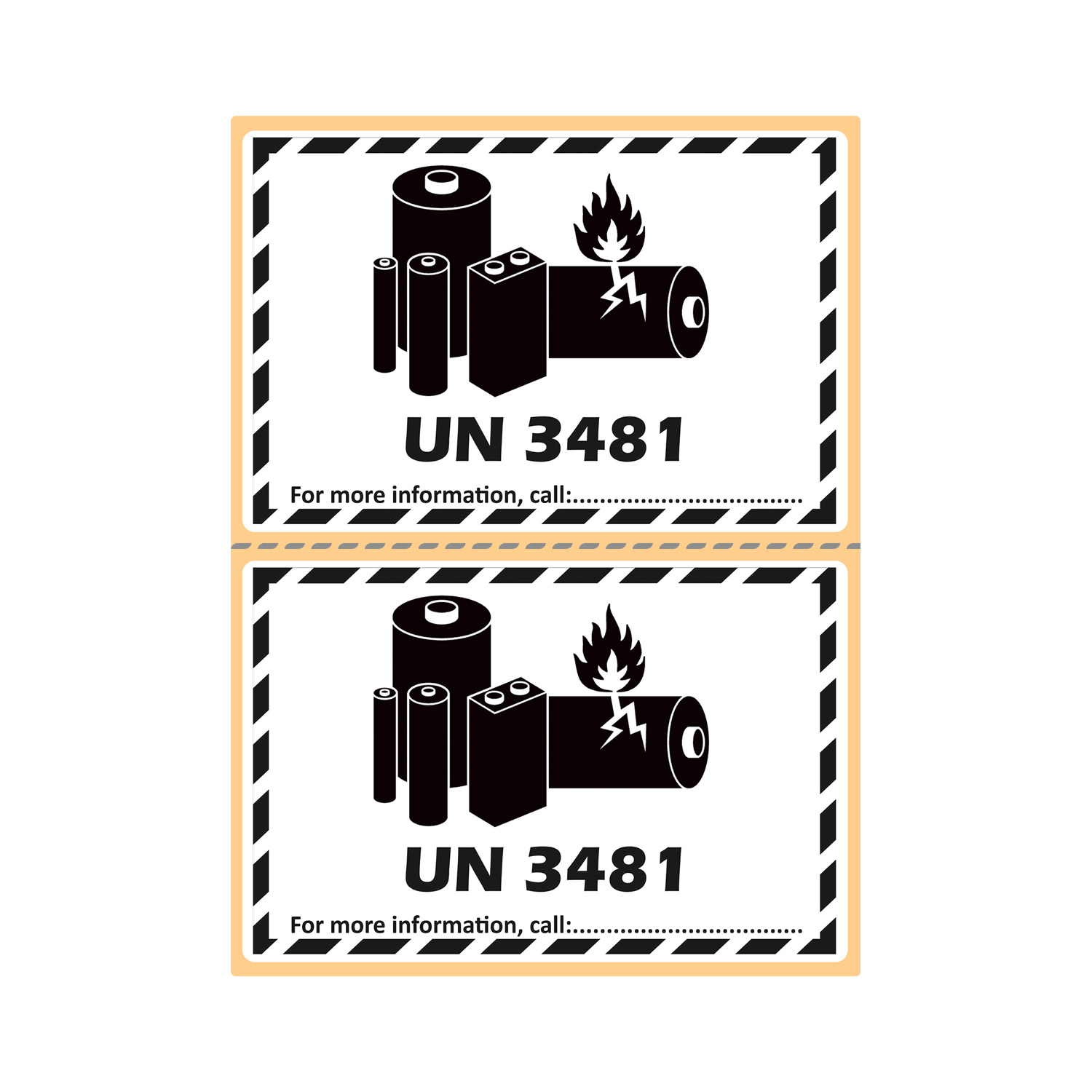 GoodMarkt Transportetiketten, Gefahrgutetiketten UN 3481 selbstklebend 150x100 mm, 50 Etiketten/Rolle - Görsel 5