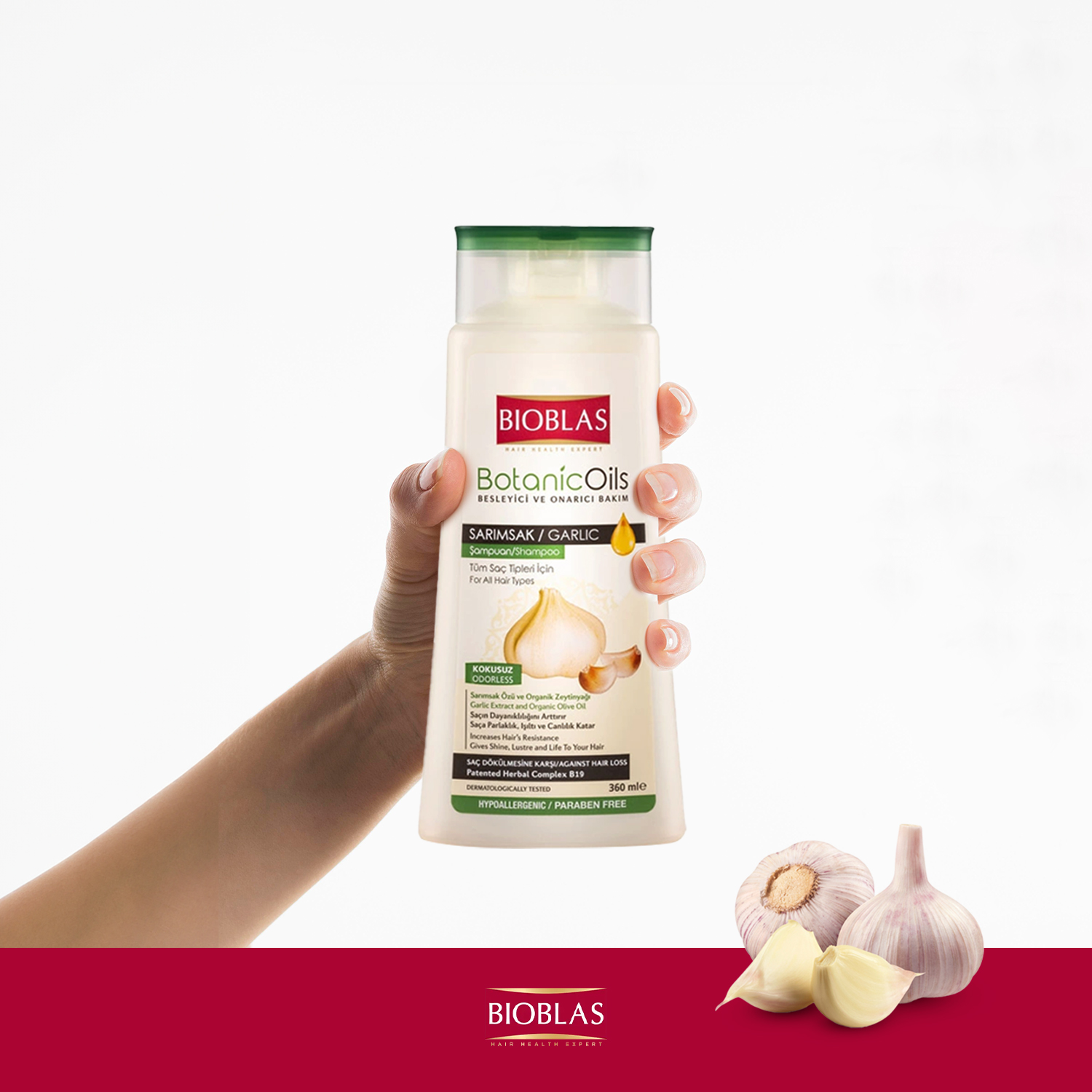Bioblas Knoblauch Shampoo 360ml Geruchlos Haarausfall Frauen Männer