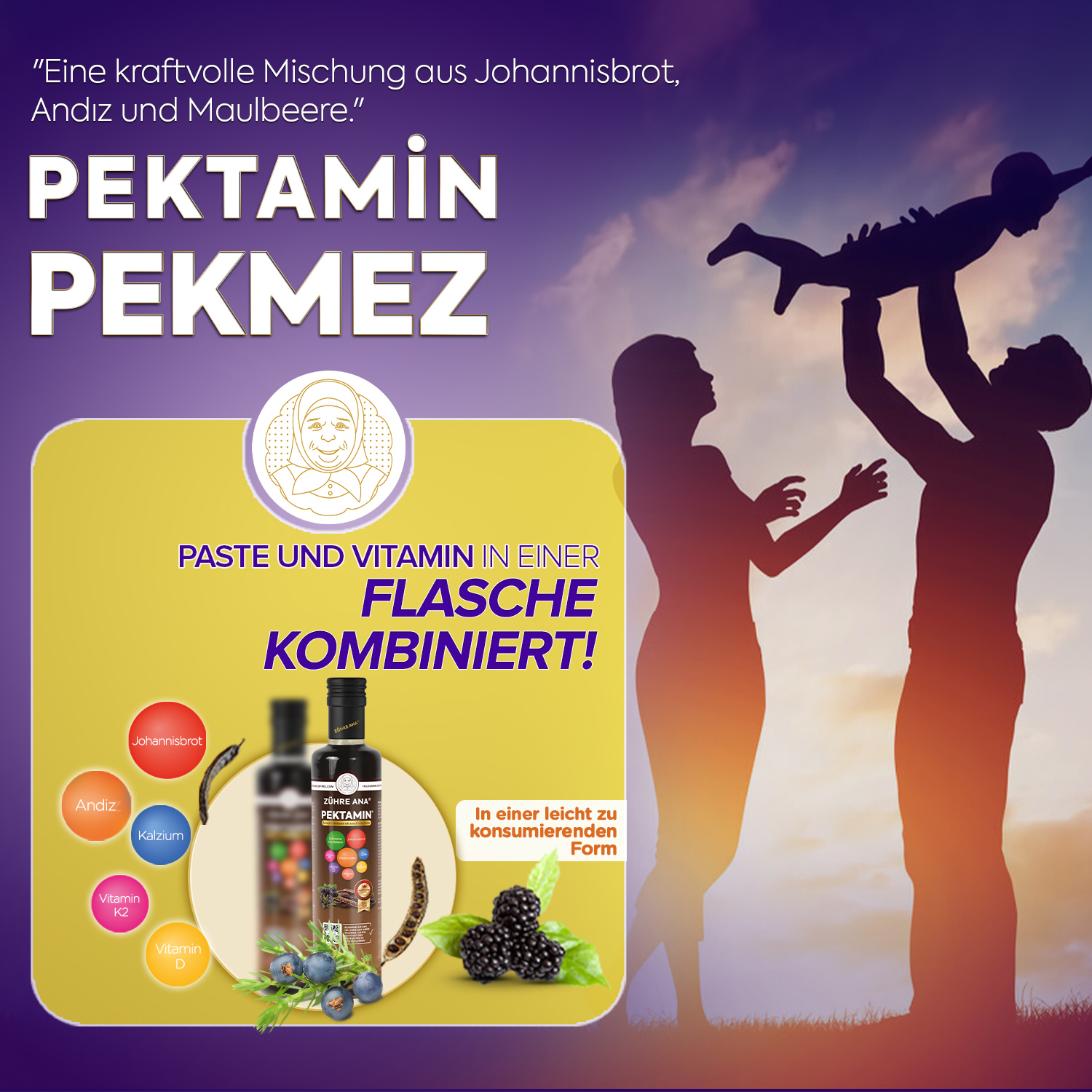 Zühre Ana Pektamin Sirup - Nahrungsergänzungsmittel mit Melasse und Vitaminen - Görsel 5