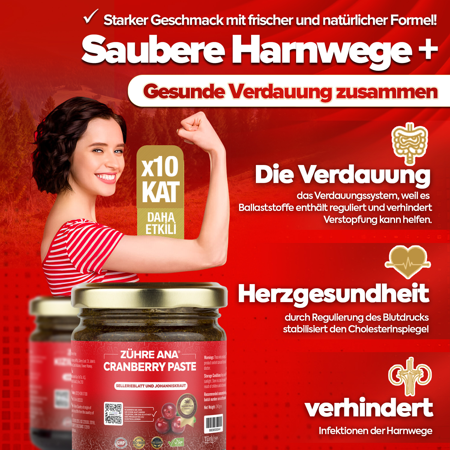 Zühre Ana Cranberry Paste – Gesundheit der Knochen, Harnwege und des Immunsystem - Görsel 6