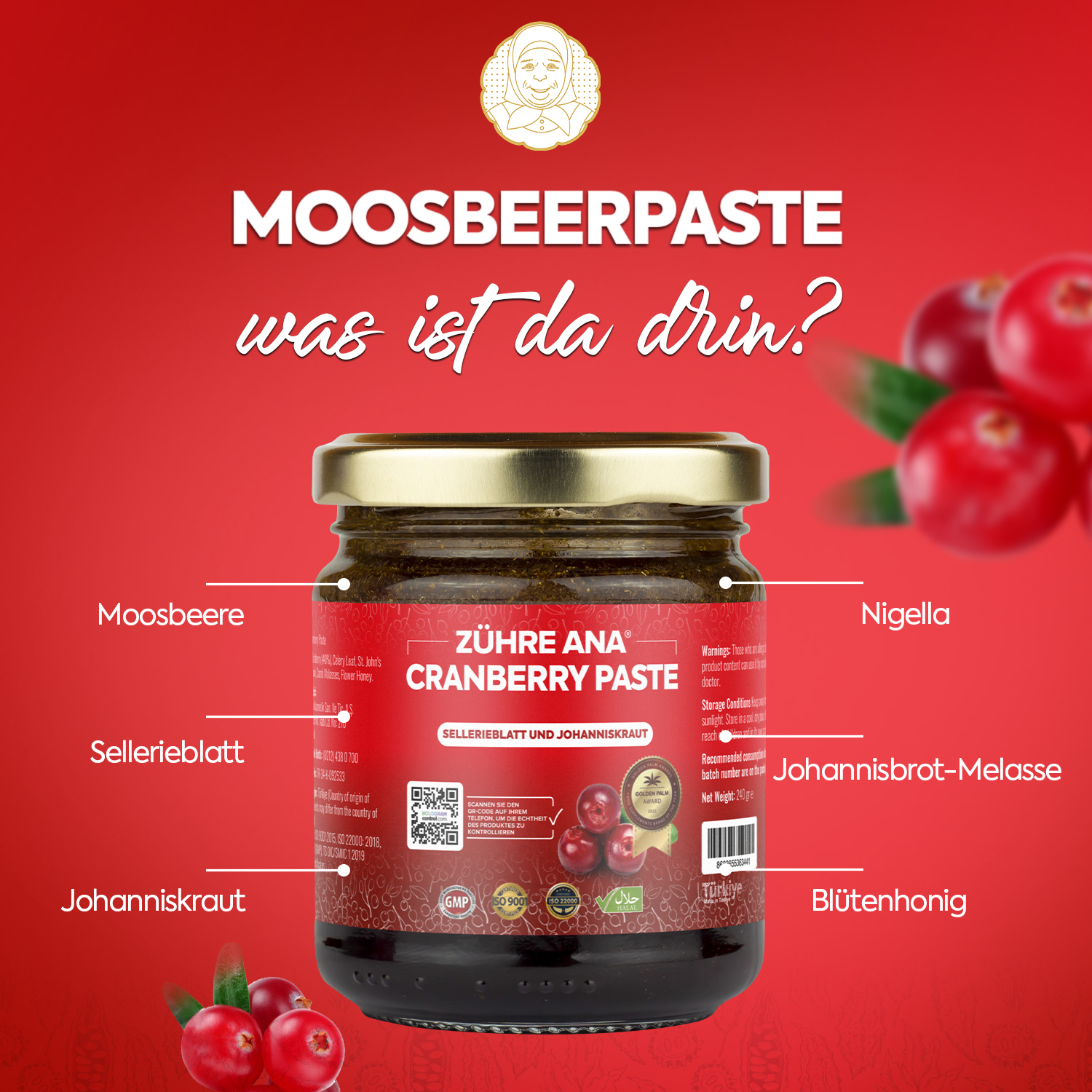 Zühre Ana Cranberry Paste – Gesundheit der Knochen, Harnwege und des Immunsystem - Görsel 7