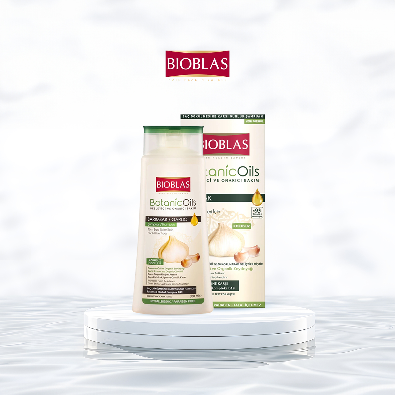Bioblas Knoblauch Shampoo 360ml Geruchlos Haarausfall Frauen Männer - Görsel 7