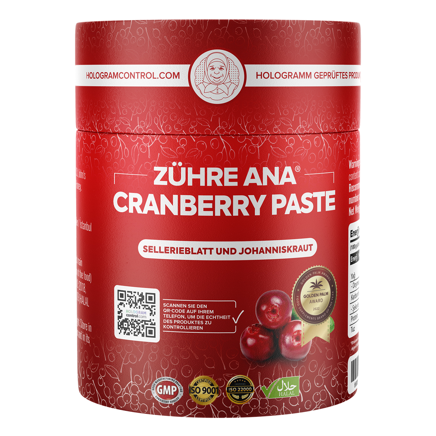 Zühre Ana Cranberry Paste – Gesundheit der Knochen, Harnwege und des Immunsystem